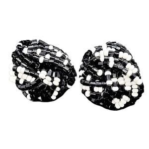 Chic‎ Monochrome Cluster Earrings Vintage Glam Revival Statement Granmacore